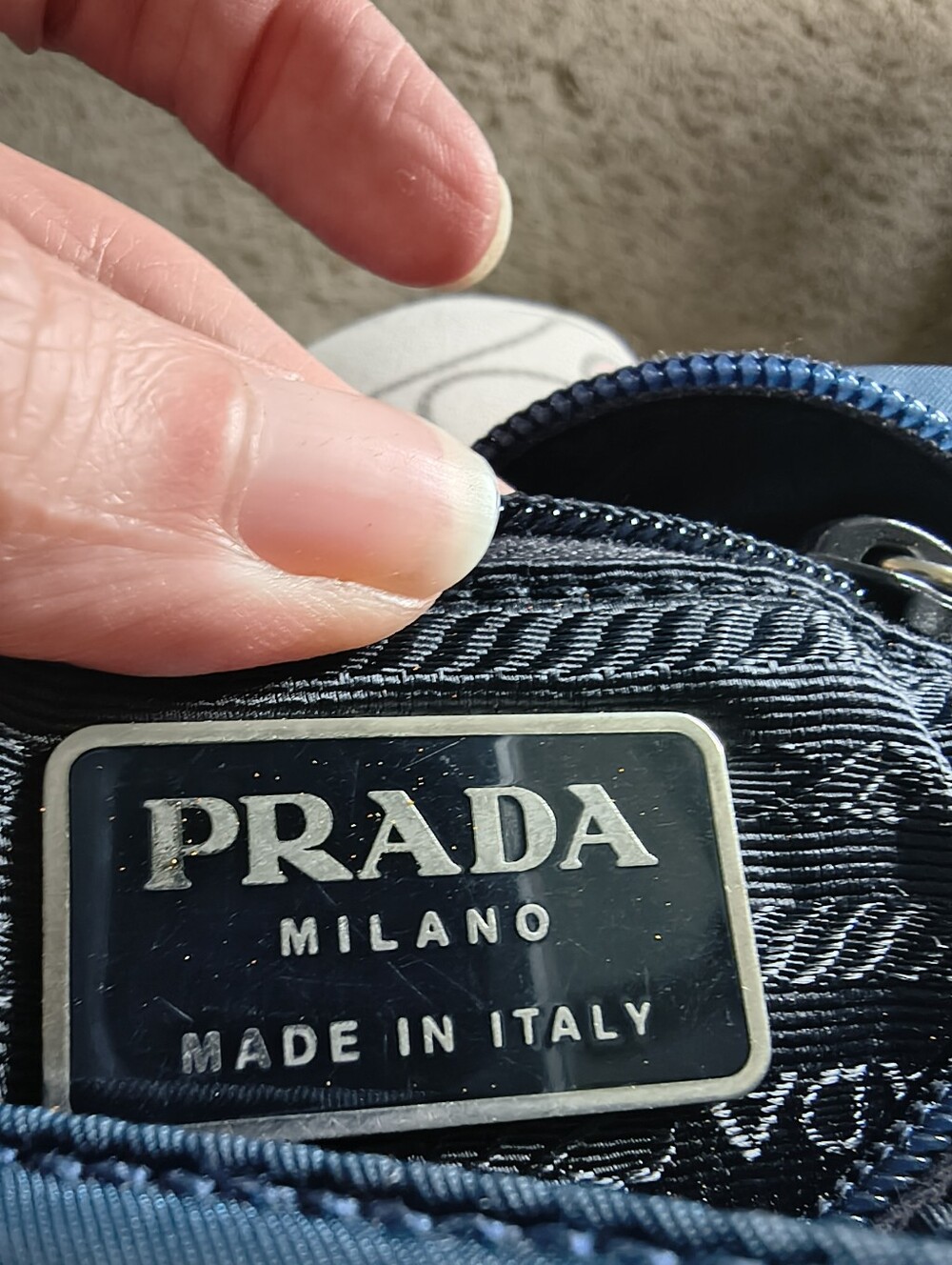 Prada Tessuto Denim & Rhinestone Shoulder Bag - Picture 11 of 11